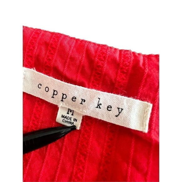 Copper Key Coral Ruffle Hem Dress size M - Picture 8 of 8